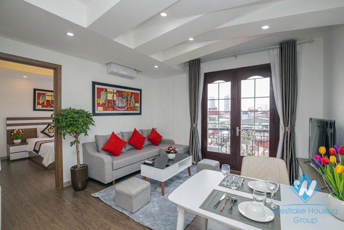 Brand new and bright 1 bedroom apartment for rent in Dao tan, Ba dinh